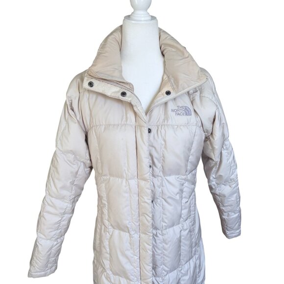 Rare ✨The North Face 700 down cream full ankle length Nuptse duster parka Small - Picture 7 of 10